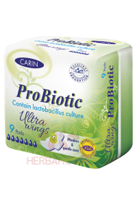 Obrázek pro CARIN Hygienické vložky probiotické s křidélky (9ks)