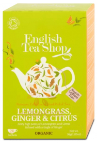 Obrázek pro English Tea Shop Bio čaj s citrónovou trávou, zázvorem a citrónem porcovaný (20ks)