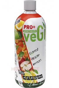 Obrázek pro PRO+ Vegetables Nesycený nízkoenergetický nápoj s vitamínem A, C, E, D3, zinku a sladidly - mrkev, jablko, citron (750ml)