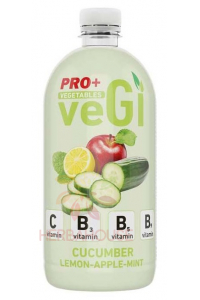 Obrázek pro PRO+ Vegetables Nesycený nízkoenergetický nápoj s vitamínem C, B3, B5, B9 a sladidly - okurka, citron, jablko, máta (750ml)