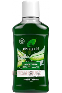 Obrázek pro Dr.Organic Ústní voda s Bio Aloe Vera, mentolová příchuť (500ml)