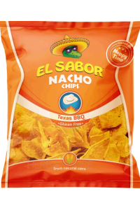 Obrázek pro El Sabor Bezlepkový Nachos chips s příchutí BBQ (225g)