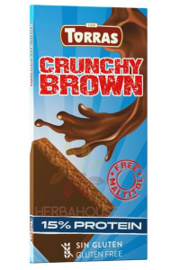 Obrázek pro Torras Crunchy Brown Bezlepková Mléčná čokoláda s extrudovaným sójovým proteinem slazená erytritolem a stévií (100g)