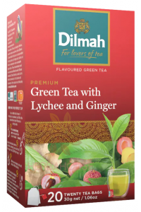Obrázek pro Dilmah Zelený čaj s liči a zázvorem (20ks)