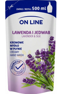 Obrázek pro On Line Tekuté mýdlo Levandule a hedvábí náhradní náplň (500ml)