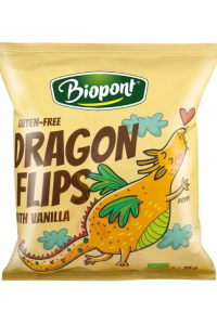 Obrázek pro Biopont Bio Dragon Flips Bezlepkové Kukuričné chrumky vanilková príchuť (25g)