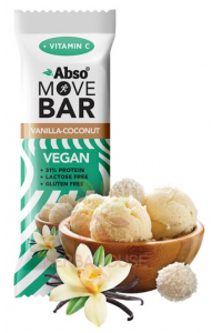 Obrázek pro Abso Vegan Bezlepková proteinová tyčinka - vanilka a kokos (35g)