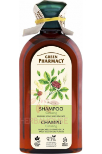 Obrázek pro Green Pharmacy Bylinný Šampon na mastnou pokožku hlavy a suché konečky vlasů s ženšenem (350ml)