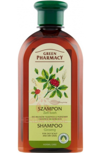 Obrázek pro Green Pharmacy Bylinný Šampon na mastnou pokožku hlavy a suché konečky vlasů s ženšenem (350ml)