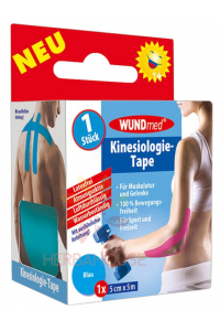Obrázek pro WUNDmed Kineziologická páska - modrá 5cm x 5m (1ks)