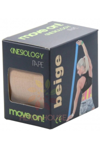 Obrázek pro Move On Kineziologická páska - beige 5cm x 5m (1ks)