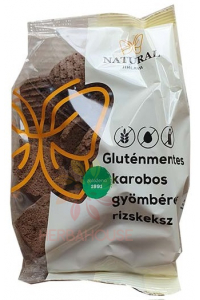 Obrázek pro Natural Bezlepkové rýžové sušenky - karob a zázvor (150g)