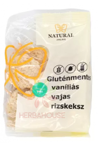 Obrázek pro Natural Bezlepkové rýžové sušenky máslové - vanilka (100g)