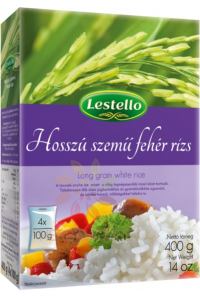 Obrázek pro Lestello Rýže bílá dlouhozrnná ve varných sáčcích 400g (4 x 100g)