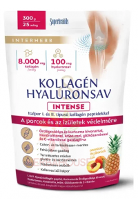 Obrázek pro Interherb Intense Prášek kolagen a kyselina hyaluronová se sladidlem - ananas a broskev (300g)