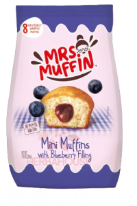 Obrázek pro Mrs.Muffin Mini muffiny s borůvkovou náplní (200g)