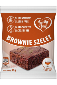 Obrázek pro Family Heart Bezlepkový a bezlaktózový Brownie řez kakaový s rumovou příchutí (30g)