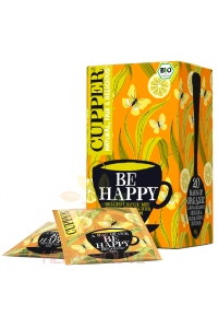 Obrázek pro Cupper® Be Happy Bio ovocně-bylinný čaj porcovaný s citronem, skořicí, zázvorem & pepřem (20ks)