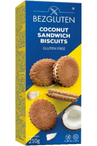 Obrázek pro Bezgluten Bezlepkové Kakaové sušenky s kokosovou nádivkou (210g)