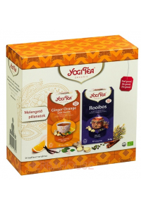 Obrázek pro Yogi Tea® Bio Ajurvédské čaje Pomerančový zázvorový s vanilkou a Rooibos - dárkové balení (34ks)