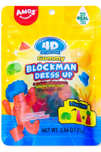 Obrázek pro Amos 4D Blockman dress up Gumové bonbony ovocný mix - figurky (85g)