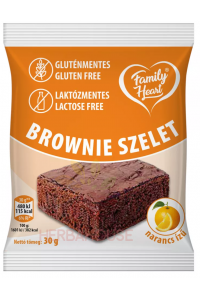 Obrázek pro Family Heart Bezlepkový a bezlaktózový Brownie řez kakaový s pomerančovou příchutí (30g)