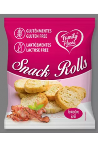 Obrázek pro Family Heart Snack Rolls Bezlepkové a bezlaktózové opečené, ochucené suchary - slaninová příchuť (40g)