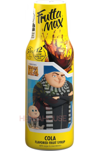 Obrázek pro Fruttamax Minions Ochucený ovocný sirup s cukrem a sladidly s příchutí cola (500ml)