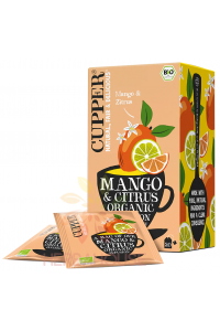 Obrázek pro Cupper® Mango & Citrus Bio ovocný čaj porcovaný mango a limetka (20ks)