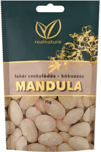 Obrázek pro Real Nature Mandle v bílé čokoládě s kokosem (75g)