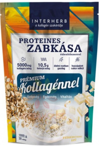 Obrázek pro Interherb Ovesná kaše bílkovinná s kolagenem se sladidlem s příchutí bílé čokolády (1000g)