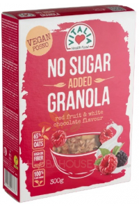 Obrázek pro Vitalia Vegan Granola se sladidly s červeným ovocem a bílou čokoládou (300g)
