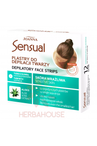 Obrázek pro Joanna Sensual Depilační pásky na obličej s Aloe Vera + olej po depilaci (12ks)