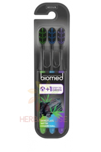Obrázek pro Biomed Black zubní kartáček s uhlíkovými vlákny - Medium (3ks)