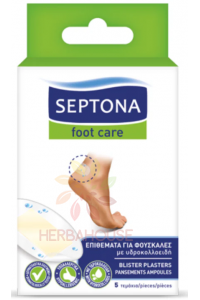 Obrázek pro Septona Foot Care náplasti na puchýře s hydrokoloidy - voděodolné (5ks)