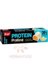 Obrázek pro Bergen Protein Praline Bílá čokoláda se sladidlem plněná arašídovým krémem (50g)