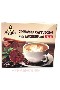 Obrázek pro Ayura Instantní skořicové cappuccino s ganodermou a stévií (10ks)