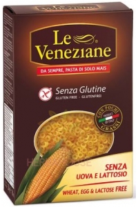 Le Veneziane Anellini (kroužky) kukuřičné těstoviny (250g) Obrázek pro Le Veneziane Anellini (kroužky) kukuřičné těstoviny (250g)