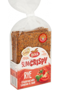 Obrázek pro Brick Slim&Crispy Žitné křehké plátky s rajčaty a bazalkou (130g)