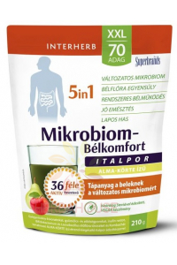 Obrázek pro Interherb Mikrobiom 5v1 příchuť jablko a hruška - probiotický a vlákninový mix pro zdravá střeva (210g)