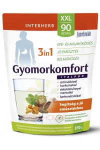 Obrázek pro Interherb Gastrokomfort 3v1 nápojový prášek s artyčokem, kurkumou, fenyklem a mátou peprnou - na podporu trávení, žaludku, střev, jater a žlučníku (270g)