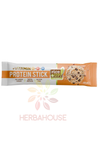 Obrázek pro RiceUP! Protein Stick Bezlepková proteinová tyčinka sušenková v mléčné čokoládě bez přidaného cukru (40g)