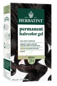 Obrázek pro Herbatint Přírodní permanentní barva na vlasy 2N - hnědá (170ml)