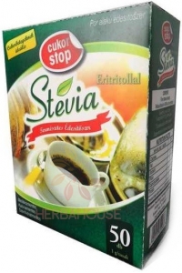 Obrázek pro Cukor Stop Stevia s erythritolem sladidlo v sáčcích (50ks)