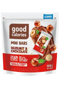 Good Calories Datlové mini tyčinky s lískovými ořechy a čokoládou (108g) Obrázek pro Good Calories Datlové mini tyčinky s lískovými ořechy a čokoládou (108g)