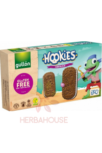 Gullón Hookies Sandwich Bezlepkové Kakaové sušenky s krémovou náplní (230g) Obrázek pro Gullón Hookies Sandwich Bezlepkové Kakaové sušenky s krémovou náplní (230g)