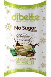 Obrázek pro Dibette Dubai style Salonky máčené v hořké čokoládě plněné pistáciovým krémem se sladidlem (200g)