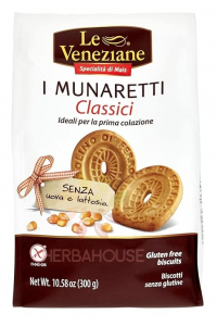 Le Veneziane I Munaretti Bezlepkové máslové sušenky (300g) Obrázek pro Le Veneziane I Munaretti Bezlepkové máslové sušenky (300g)