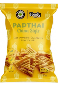 GLUTÉNMENTES FOODY FREE LENCSECHIPS PADTHAI CHINA STYLE ÉDES-SAVANYÚ ÍZ 50G Obrázek pro GLUTÉNMENTES FOODY FREE LENCSECHIPS PADTHAI CHINA STYLE ÉDES-SAVANYÚ ÍZ 50G