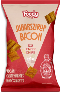 Foody Free Bezlepkový Čočkový Chips javorový sirup a bacon (60g) Obrázek pro Foody Free Bezlepkový Čočkový Chips javorový sirup a bacon (60g)